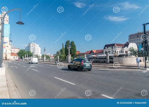 Street View Along River in City Center of Oradea Editorial Image ...