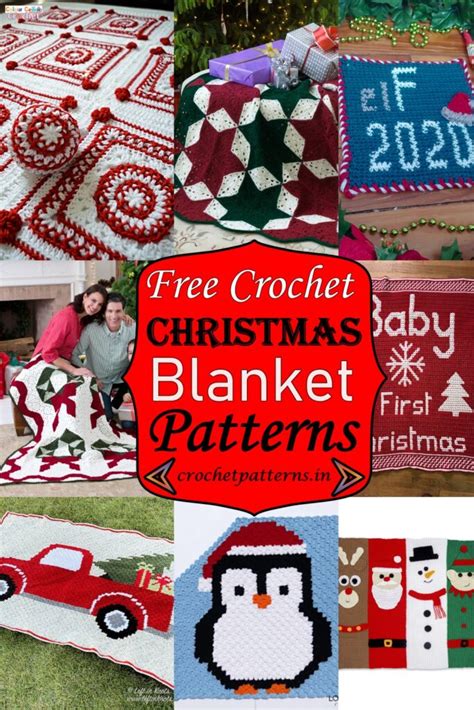 18 Free Crochet Christmas Blanket Patterns For Holidays