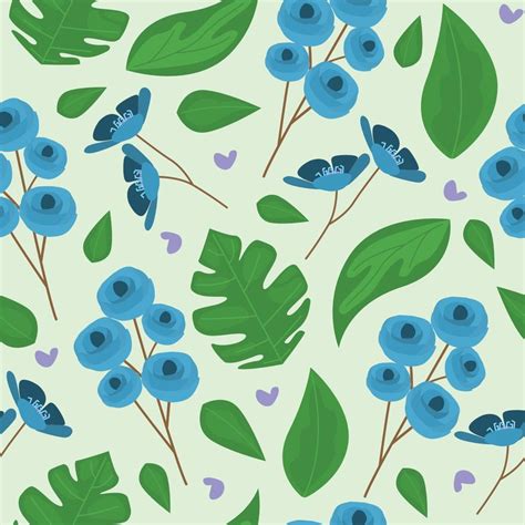 Floral Flower Nature Green Background Seamless Pattern Wallpaper ...