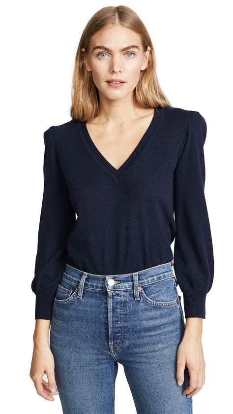 Autumn Cashmere Puff Sleeve Cashmere Sweater Autumn Cashmere