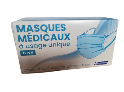 Masques Chirurgicaux Plis Type Ii R Aquitaine Materiel Secours