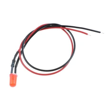 Led Diode Mm With Resistor Cm Red Diffuse Ampul Eu Tension V Dc