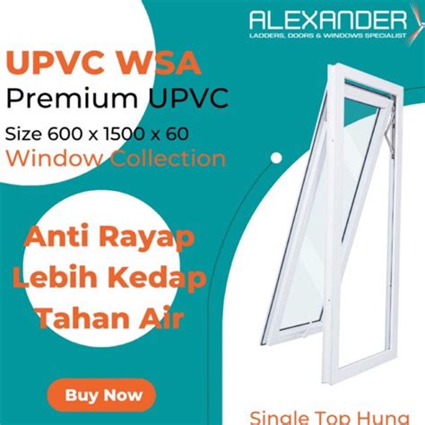 Jual Jendela Upvc Tipe Wsa White Putih Awning Single Shopee Indonesia