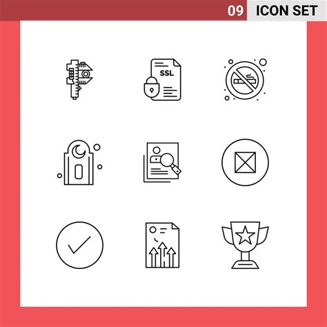 Conjunto De Iconos Modernos De Ui S Mbolos Signos Para Hr Oraci N