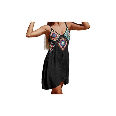 SoLu DAY Bikini All Uncinetto Cover Up Beach Slip Cutout Abito Irregolare Costumi Da Bagno