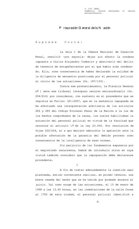 Fallo Aplicado En La Materia De Derecho Procesal Penal Y Analisis Del