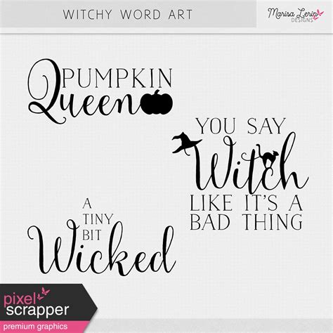 Witchy Word Art Kit by Marisa Lerin graphics kit | DigitalScrapbook.com ...