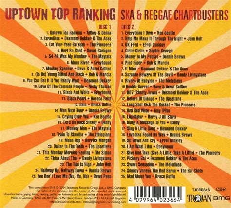 Uptown Top Ranking Reggae Chartbusters Cds Jpc