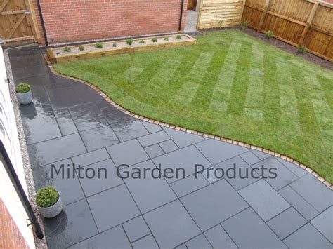 Black Limestone Sawn Edge Calibrated Mixed Size Paving Pack Milton