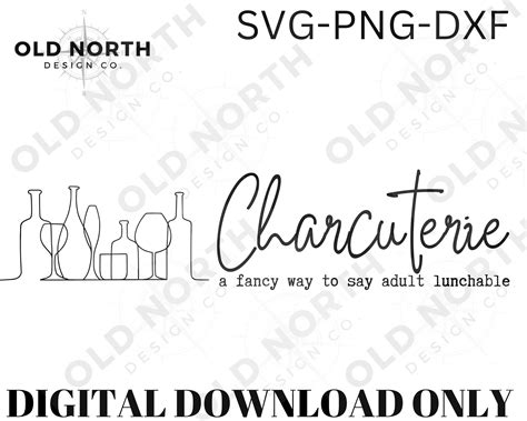 Charcuterie Board Svg Png Dxf Fancy Word For Adult Lunchable Digital