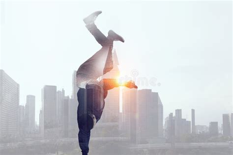 B-boy Performing Some Moves . Mixed Media Stock Photo - Image of dance, city: 96612774