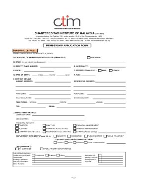 Fillable Online Fillable Online Chartered Tax Institute Of Malaysia