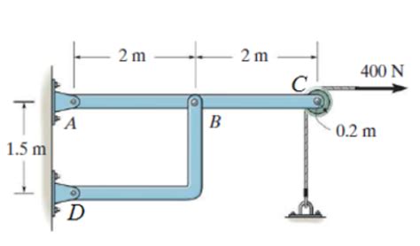 Solved Draw The FBD Of The Members ABC And BD Determine