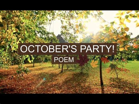 Johanna Belle | 'October's Party' by George Cooper - Poem! - YouTube