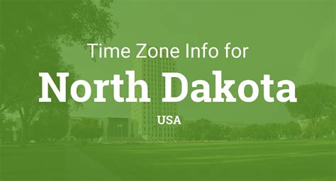 Time Zones in North Dakota, United States