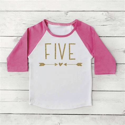 5th Birthday Shirt Girl Fifth Birthday Outfit Girl Clothes Fifth Birth ...