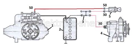 Схема электрооборудования автомобиля ВАЗ-2103