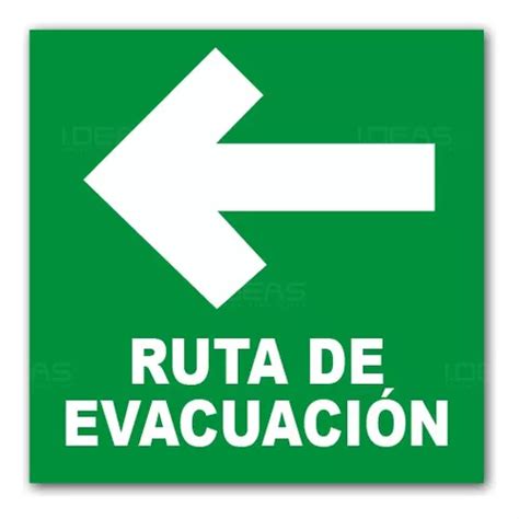 Señalamiento Ruta De Evacuación Letrero 20x20 Meses Sin Interés