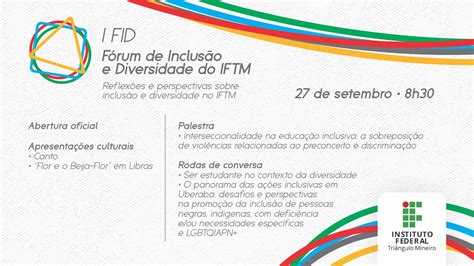 I Fórum de Inclusão e Diversidade do IFTM Abertura Oficial palestra