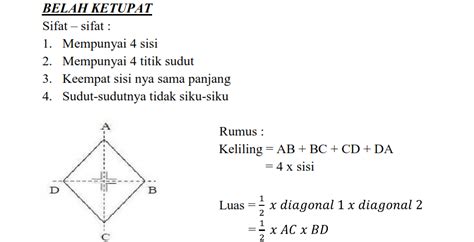 RUMUS LUAS DAN KELILING BELAH KETUPAT MATEMATIKA 0 | The Best Porn Website