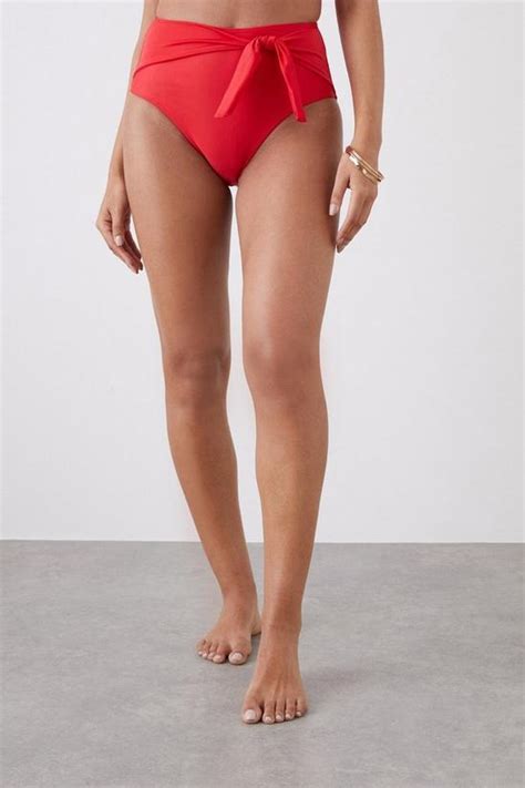 Swimwear High Waist Tie Side Bikini Full Coverage Bikini Bottoms