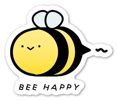 Buy Bee Happy Die Cut Stickers Stickerapp