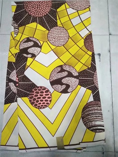 Latest Yellow African Wax Print Ankara fabrics,Mitex Holland wax print ...