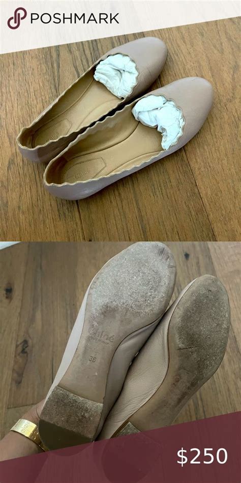 Chloe Lauren Scalloped Nude Flats Nude Flats Flats Chloe