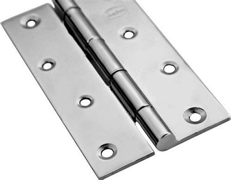 White Ruggedly Constructed Stainless Steel Concealed Welded Hinge Butt