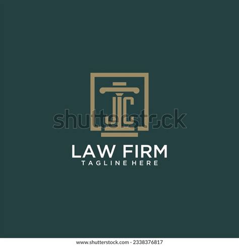 Jc Initial Monogram Logo Lawfirm Pillar Stock Vector Royalty Free