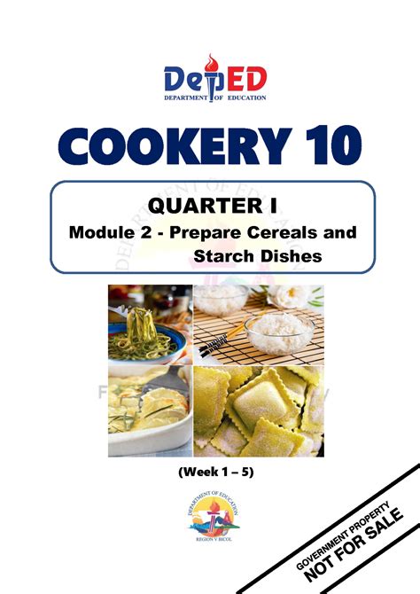 Solution Cookery Grade Quarter I Module Studypool