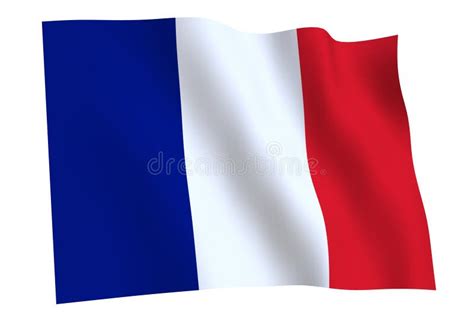 Flag Of France Waving In The Wind Stock Illustration Illustration Of