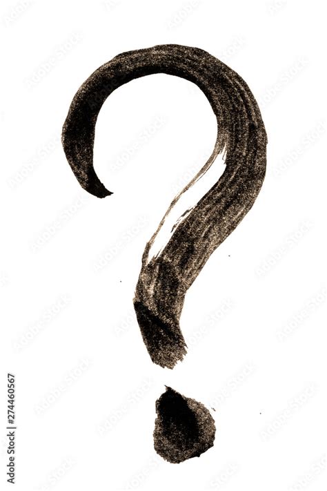 A question mark symbol by Japanese calligraphy brush Stock Illustration ...