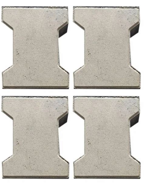 Concrete I Shaped Gray Cement Paver Block Dimensions X X Mm L