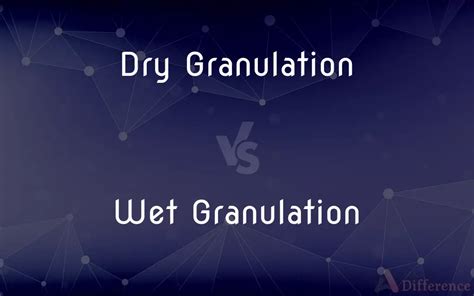 Dry Granulation Vs Wet Granulation — Whats The Difference