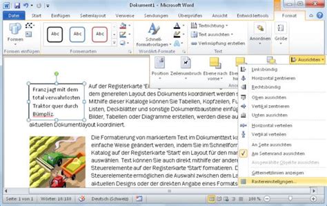 Word Textfeld Oder Grafik Genau Positionieren Seitenlayout