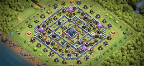 Melhor Layout De Defesa Cv Link Anti Tudo H Brido Coc Clash