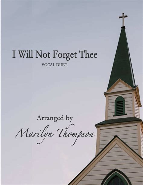 I Will Not Forget Thee Vocal Duet Pdf Sheet Music Charles Gabriel