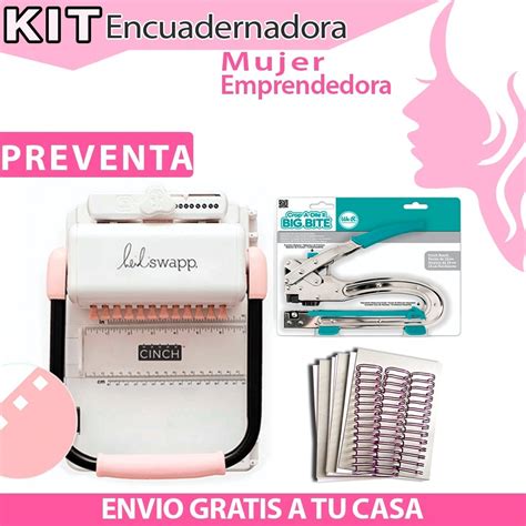 Kit Encuadernadora Cinch Rosa Big Bite Planner Mercado Libre