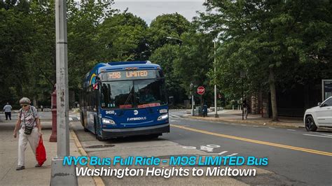 M98 Limited Bus Full Ride Washington Heights To Midtown Mta Nyc Bus