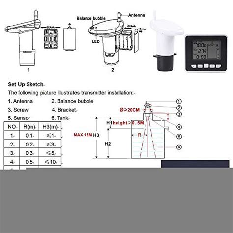 Ts-Ft002 - Akozon Water Level Sensor Transmitter Ultrasonic Water Tank ...