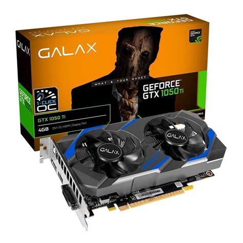 Placa De Video Nvidia Geforce 1050 Ti 4Gb Gddr5 - Galax 1-Click-Oc ...