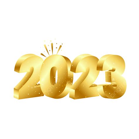 2023 Feliz Ano Novo Design 3d Png Desenho 3d 2023 Feliz Ano Novo