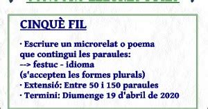 Concurs Lletres i fils cinquè fil Menjafestucs