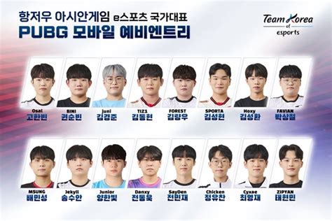 E스포츠협회 아시안게임 국가대표 예비엔트리 공개‘lol 페이커 등 포함