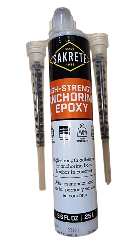 Sakrete High Strength Anchoring Epoxy W Extra Mixing Tip