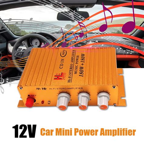 V Input Car Mini Hifi Digital Bluetooth Power Amplifier Car Amplifie