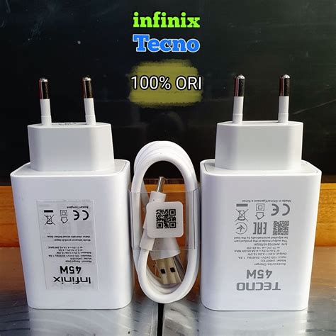 jual charger infinix  tecno  watt original  charger infinix