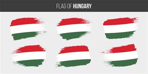 Premium Vector Hungary Flags Brush Stroke Grunge Vector Illustration