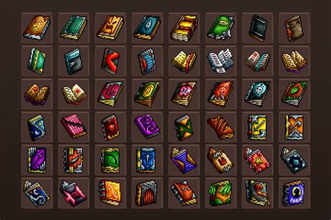 Magic Books Pixel Art Icons Pack Craftpix Net